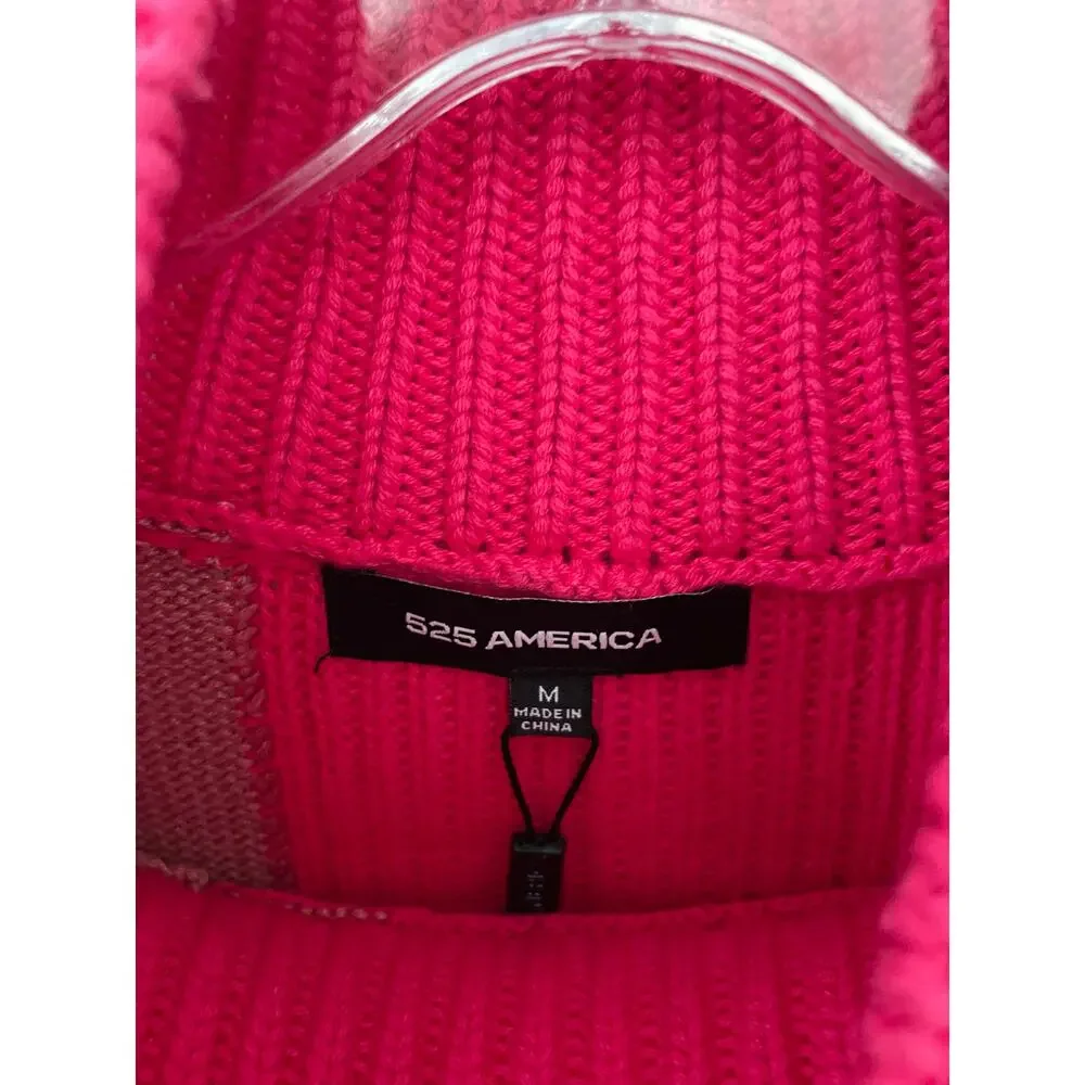 525 America Colorblock Sweater Tango Orange Size Medium New - Picture 6 of 10